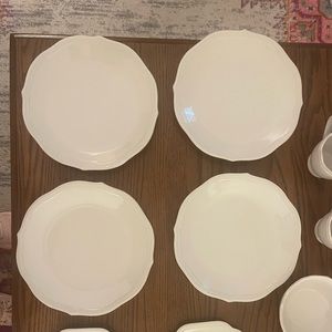 Four Lenox French Perle Bead Dinner plates